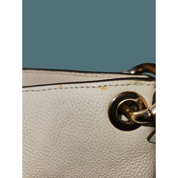 Michael Kors Nicole Leather Pebbled Shoulder Bag Off White or Cream - Picture 12 of 16